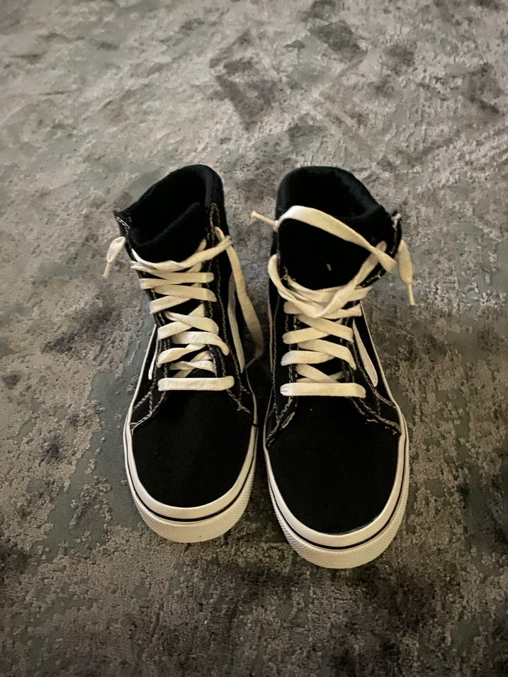 Kadın Siyah Spor Ayakkabı Beyaz Detaylı vans - Görsel 3