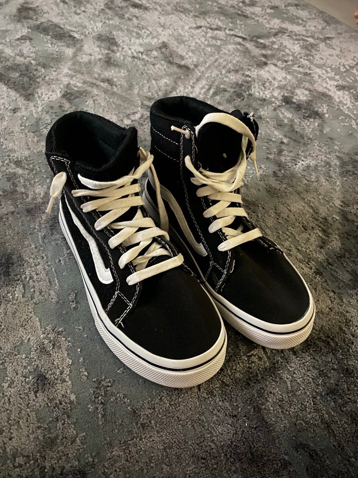 Kadın Siyah Spor Ayakkabı Beyaz Detaylı vans - Görsel 2