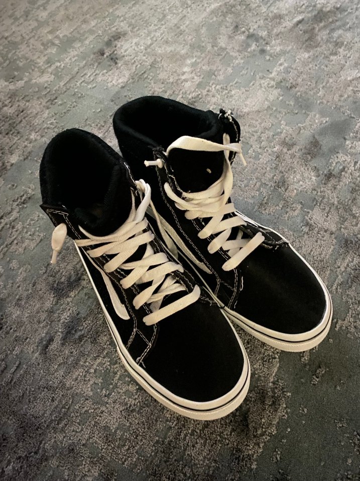 Kadın Siyah Spor Ayakkabı Beyaz Detaylı vans - Görsel 4