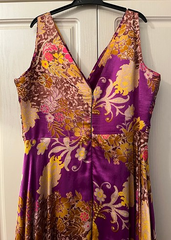 Mor Desenli Uzun Bohem Parti Elbisesi - Görsel 3