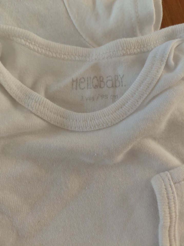 Bebek Beyaz Kolsuz ve Kısa Kollu Zıbın Seti - Görsel 2