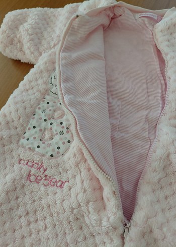 Bebek Kız Örgü Beyaz Tulum - Görsel 4