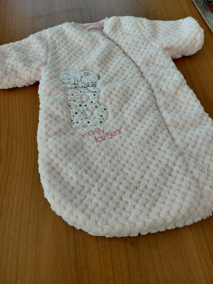 Bebek Kız Örgü Beyaz Tulum - Görsel 2