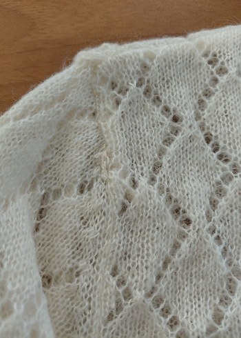 Kız Çocuk Beyaz Örgü Bolero - Görsel 3