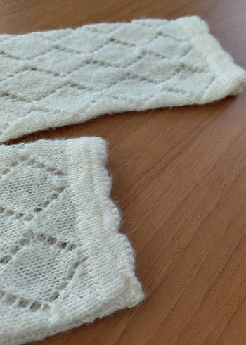 Kız Çocuk Beyaz Örgü Bolero - Görsel 5