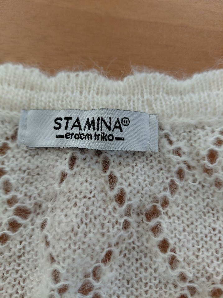 Kız Çocuk Beyaz Örgü Bolero - Görsel 2