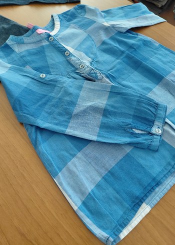 Kız Çocuk Denim Gömlek Uzun Kollu - Görsel 5