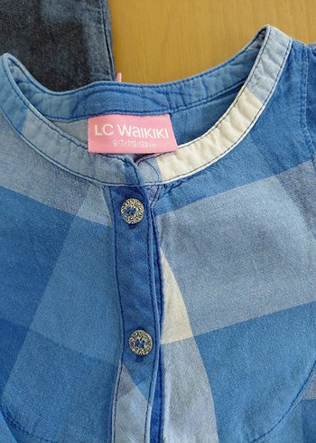 Kız Çocuk Denim Gömlek Uzun Kollu - Görsel 2