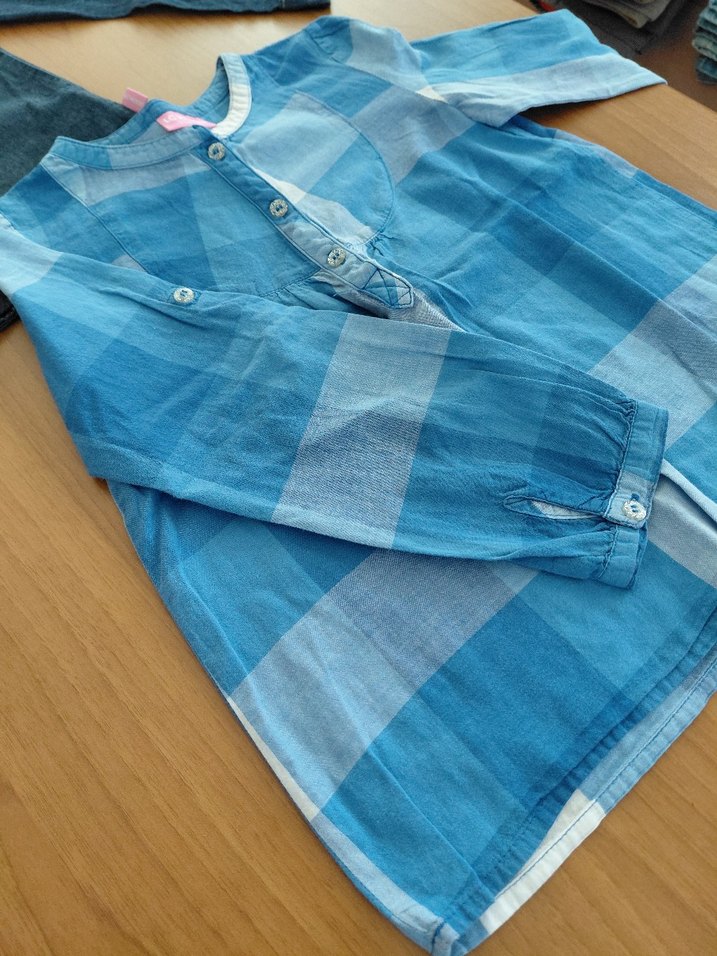 Kız Çocuk Denim Gömlek Uzun Kollu - Görsel 5