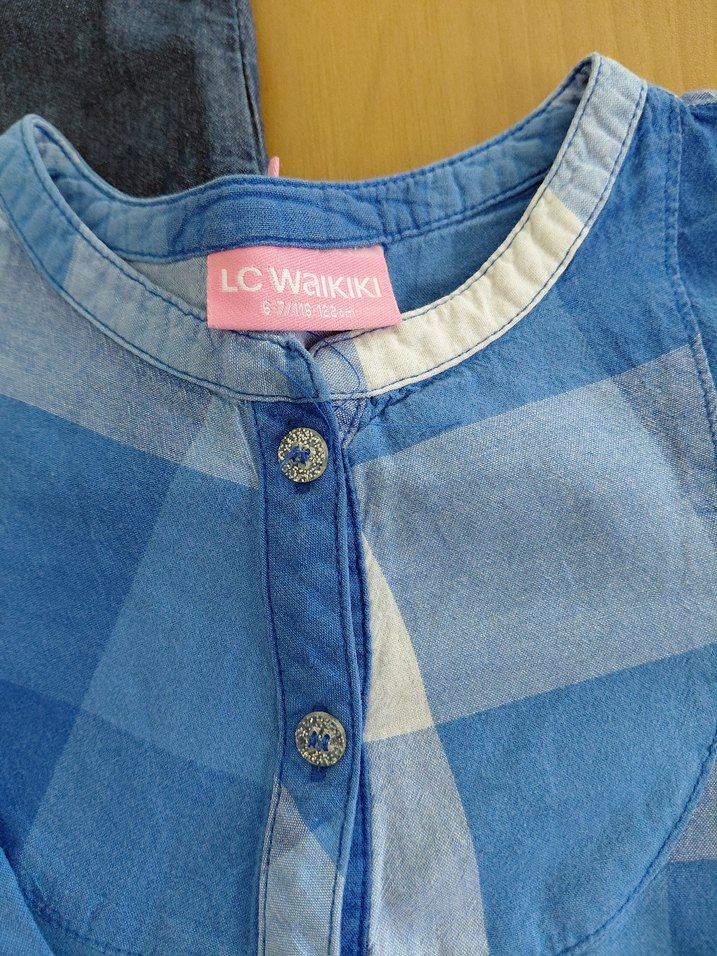 Kız Çocuk Denim Gömlek Uzun Kollu - Görsel 2