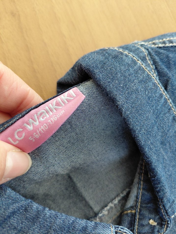 Kız Çocuk Denim Gömlek Uzun Kollu - Görsel 3