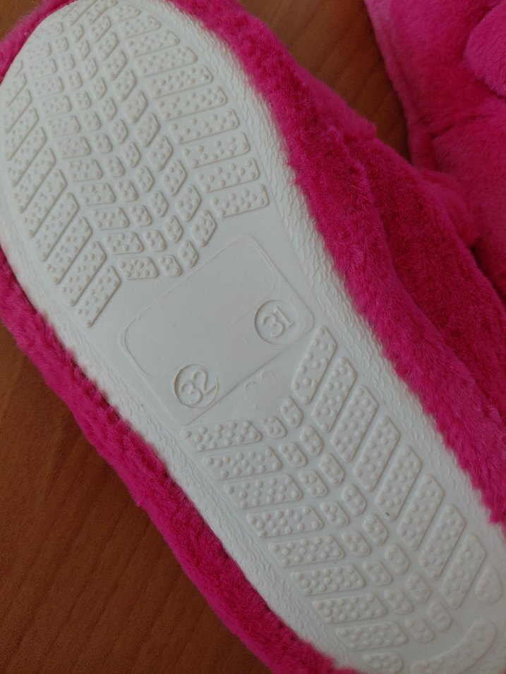 Kız Çocuk Pembe Nakışlı Sıcak Ev Terliği - Görsel 3