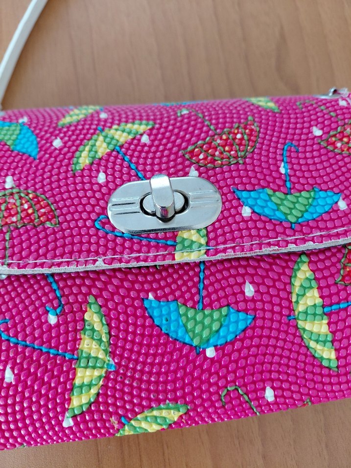 Renkli Baskılı Pembe Çocuk Çantası - Görsel 2