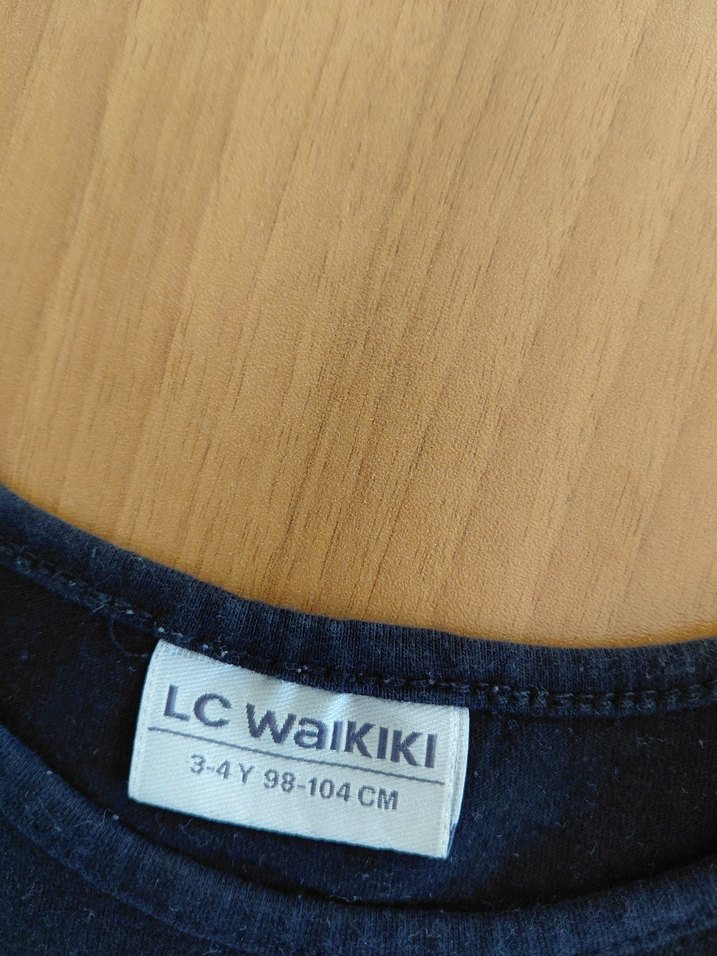 Kız Çocuk Siyah Baskılı Uzun Kollu Tişört - Görsel 3