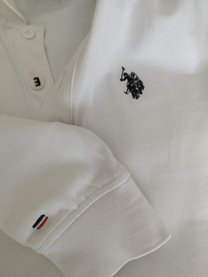 U.S. Polo Assn. Beyaz Erkek Çocuk Polo Tişört - Görsel 3