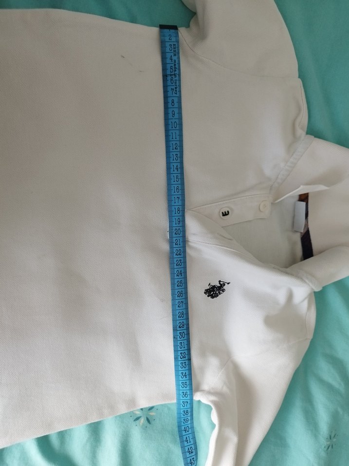 U.S. Polo Assn. Beyaz Erkek Çocuk Polo Tişört - Görsel 4