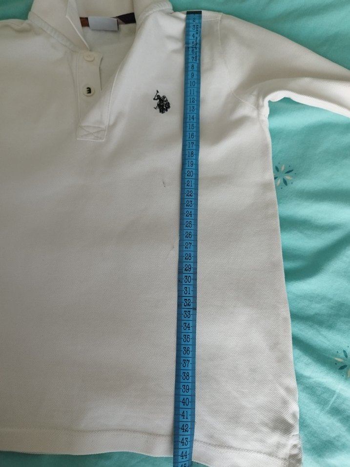 U.S. Polo Assn. Beyaz Erkek Çocuk Polo Tişört - Görsel 5