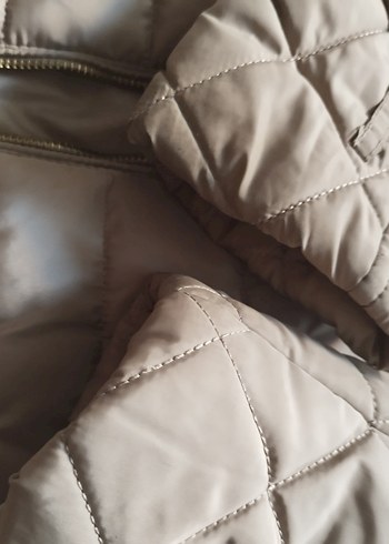 BejKapüşonlu Kadın Kışlık Mont - Görsel 3