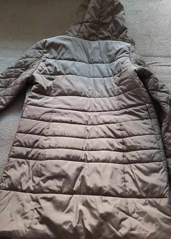 BejKapüşonlu Kadın Kışlık Mont - Görsel 4