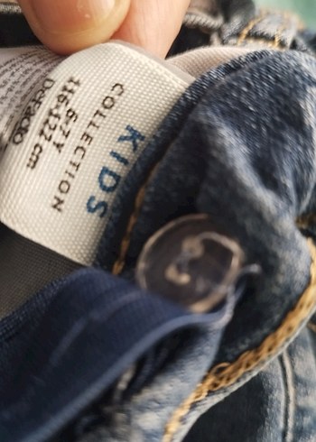 6 Yaş Beden mavi Renk Erkek Denim Cepken Şort