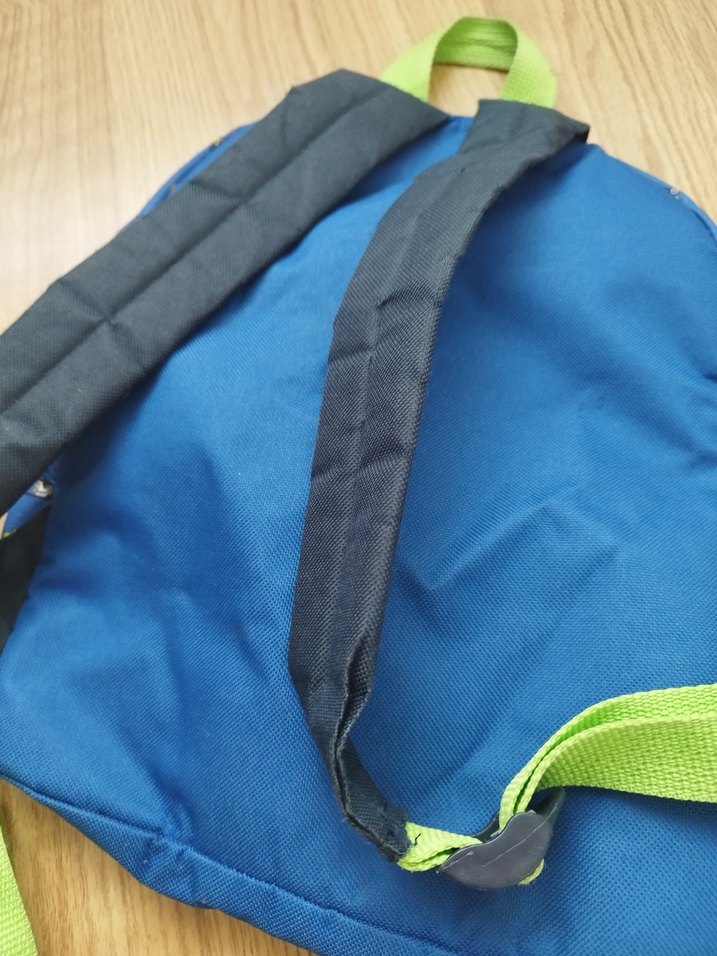 Renkli Canavar Desenli Mavi Çocuk Okul Çantası - Görsel 5