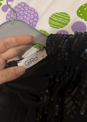 Gira markasına ait Siyah Mini Simli V Yakalı Kadın Elbise - Görsel 4