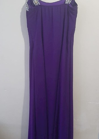 Mor Uzun Abiye Elbise - Görsel 4