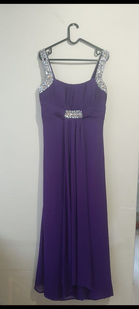 Mor Uzun Abiye Elbise - Görsel 2