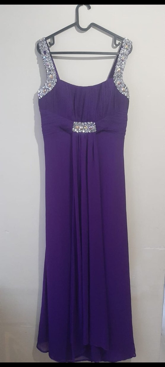 Mor Uzun Abiye Elbise - Görsel 3
