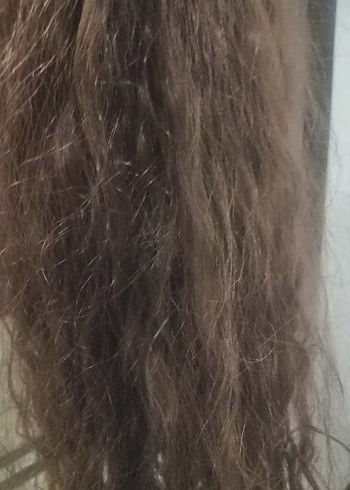 Kahverengi dalgalı kanelon saç - Görsel 4