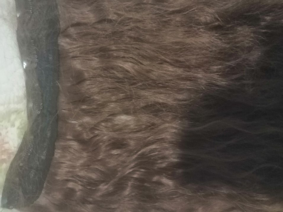 Kahverengi dalgalı kanelon saç - Görsel 3