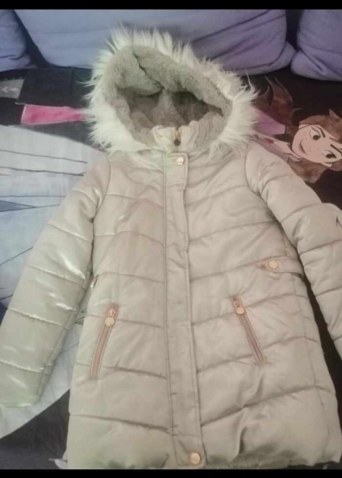 Kız çocuk parlak kaban - Görsel 2