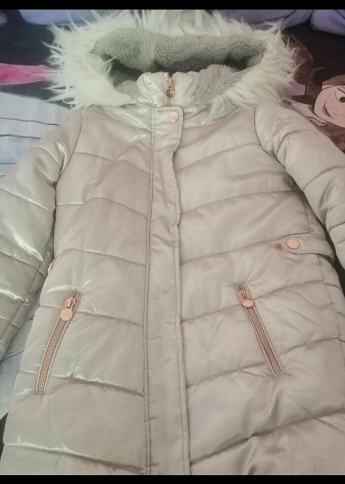 Kız çocuk parlak kaban - Görsel 3