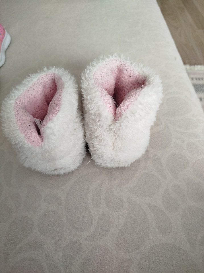 Kız Bebek İlk Adım Pembe Polar Ayakkabı - Görsel 4