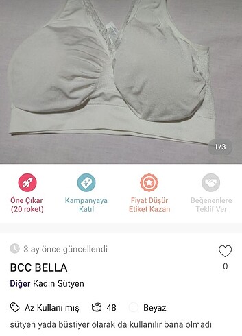 48 Beden Bayan sütyen