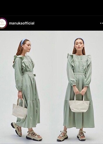 Manuka fırfırlı elbise