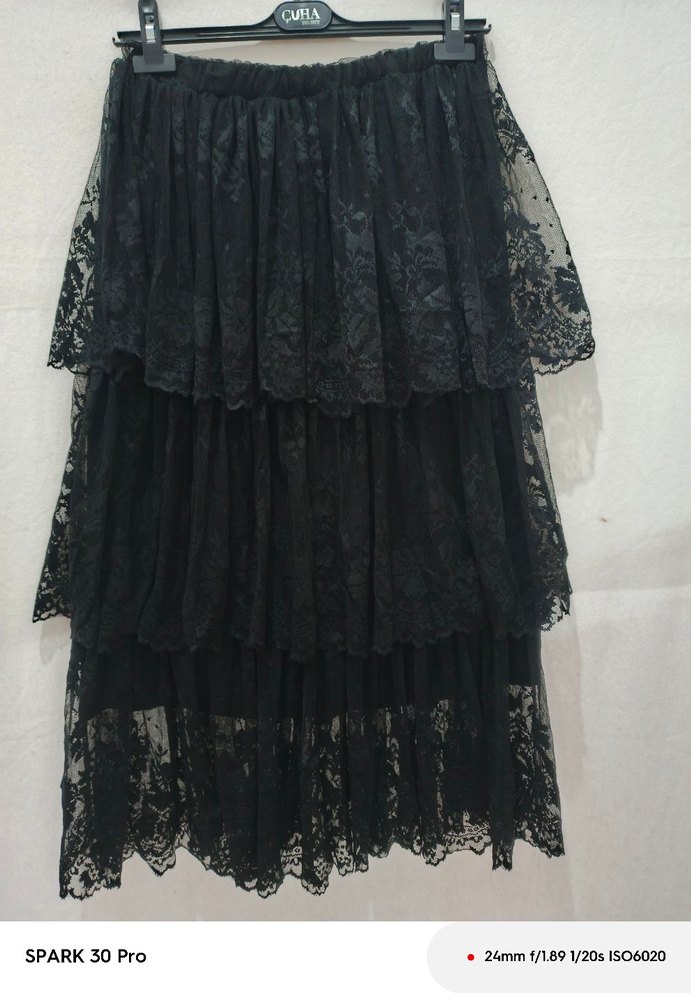 Dantel etek düğün veya günlük - Görsel 5