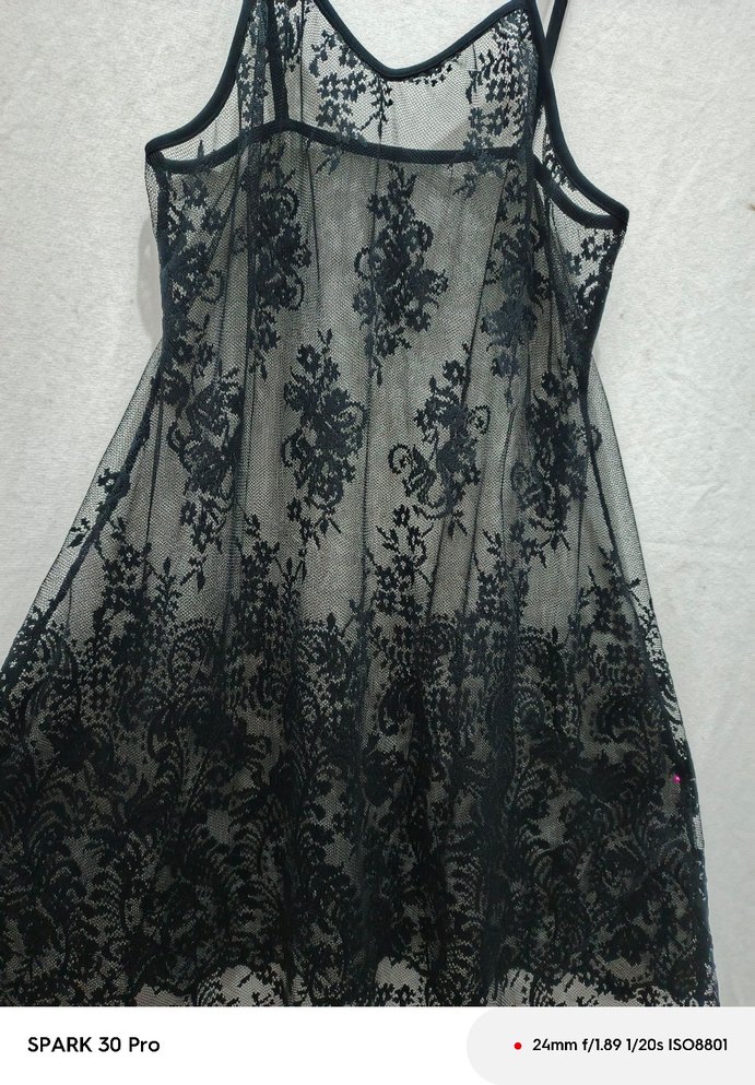 Siyah Dantel Mini  Gecelik - Görsel 2