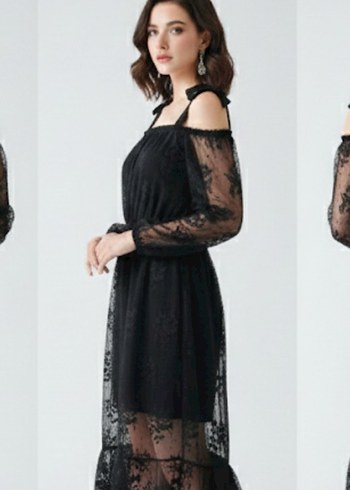 özel tasarım Dantel Elbise - Görsel 2