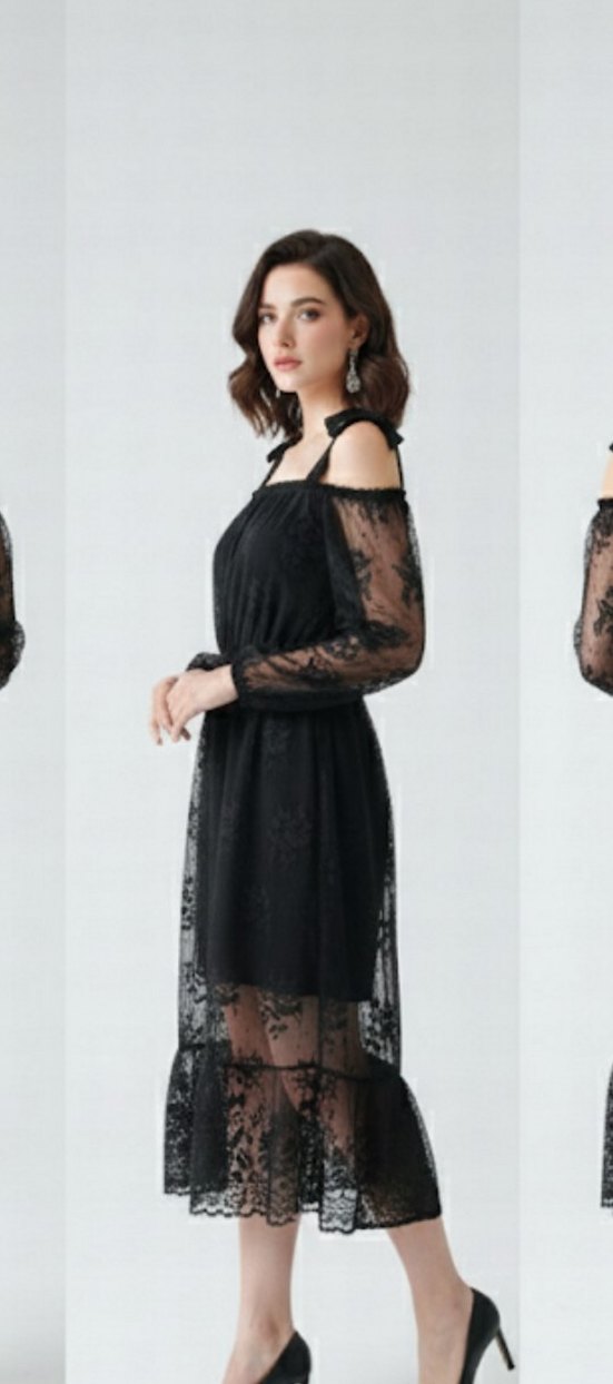 özel tasarım Dantel Elbise - Görsel 2