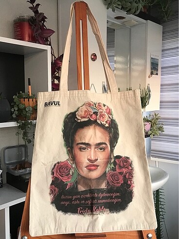 Bavul Frida kahlo bez çanta