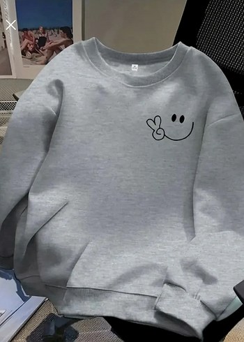 OVERSIZE baskılı unısex sweatshirt