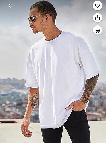 Oversıze düz unısex tshirt