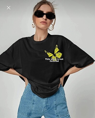 Oversıze baskılı unısex tshirt