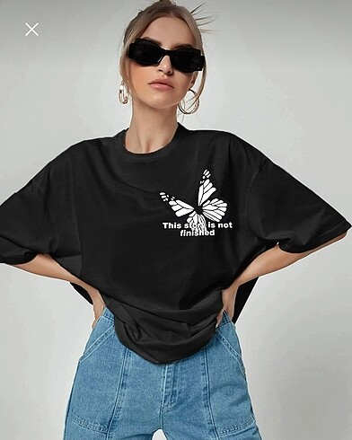 Oversıze baskılı unısex tshirt