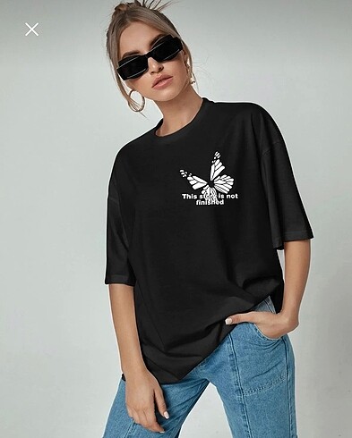 Diğer Oversıze baskılı unısex tshirt