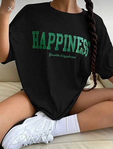 Oversıze baskılı unısex tshirt
