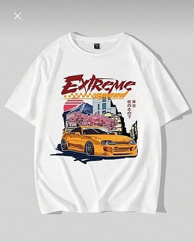 Oversıze baskılı unısex tshirt