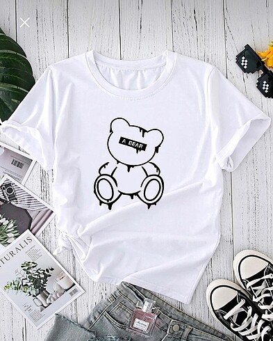 Oversıze baskılı unısex tshirt