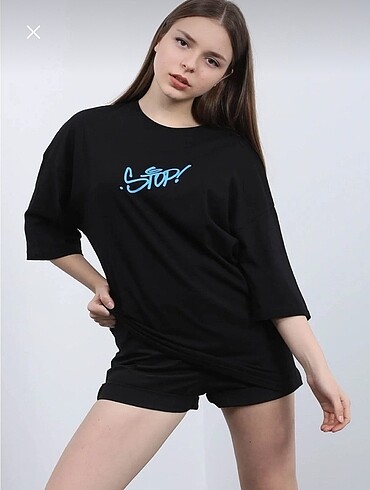 Diğer Oversıze baskılı unısex tshirt